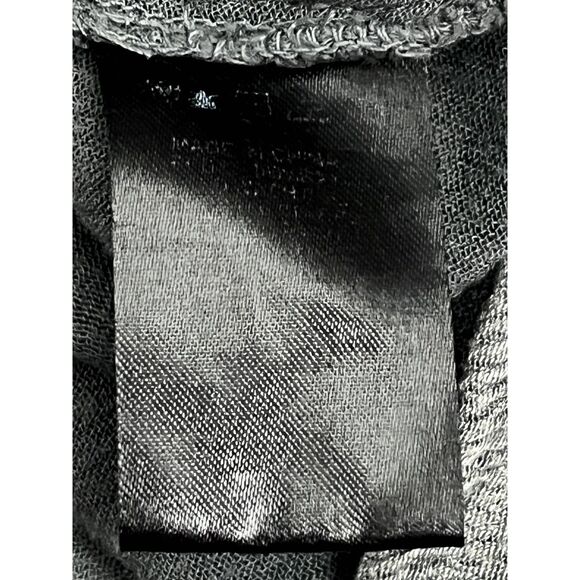 Paper Crane Flutter Sleeve Peasant Boho Blouse Gauzy Top Fringe Tassel Gray M - Picture 9 of 11